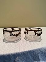 Pair of crystal bowls side by side showing overall form