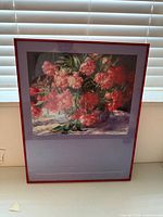 Front view of framed Renoir poster