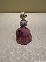 Front view of porcelain lady perfume bottle