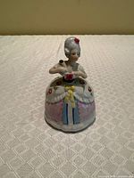 Front view of porcelain lady perfume bottle