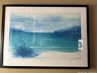 Full view of framed print showing artwork, mat and frame