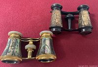 Both pairs of opera glasses, angled view