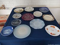 Overall view showing all plates arranged on table