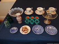 All items arranged on table showing overall lot contents