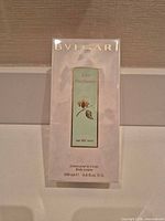 Front of sealed Bvlgari Eau Parfumee au the vert body lotion box