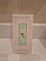 Front view of sealed Bvlgari Eau Parfumée au Thé Vert box
