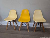 All three children’s chairs front view