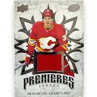 Front of card with player image, red jersey patch, card title