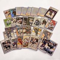 All cards spread out showing variety and graded Jagr slab