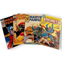 Front view of all four comic book covers laid out side-by-side