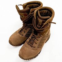 Front angled view of both boots showing uppers and lacing