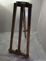 Easel standing upright showing overall structure