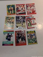 All nine cards laid out in three-by-three grid