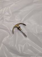 Top view of brass corkscrew showing full shape