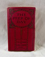 Front cover showing red cloth and title