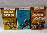 Front covers of Drag Strip, Thunder Road, Speedway Challenge