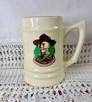 Front view showing portrait, colour and glaze