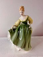 Front view of Royal Doulton Fair Lady figurine showcasing dress and pose