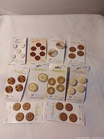 All ten Modella button cards laid out