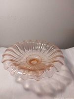 Top view showing ribbed design and ruffled rim