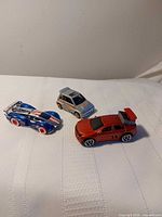 Overview of all three Hot Wheels cars