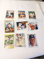 Front view showing all nine cards laid out