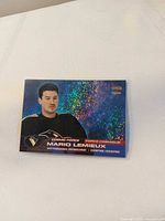Front of Mario Lemieux Cosmic Force card showing holographic design