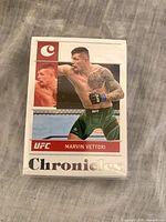 Front card showing Marvin Vettori, Panini Chronicles design