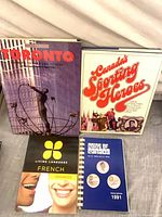 Group shot of all four books front covers visible