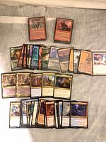 Overview of all card stacks spread out