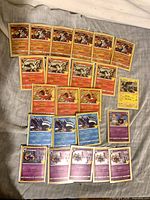 All 55 sleeved holo Celebrations cards laid out