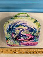 Front exterior of Disney Fairies metal lunch box