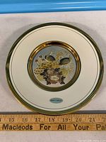 Full view of plate showing size against ruler