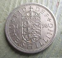 Reverse with Scottish shield and date 1956