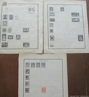 Three album pages displayed: two Poland, one Porto Rico