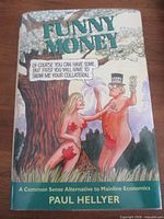 Front cover of Funny Money hardcover book showing title, author and dust jacket artwork