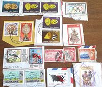 Group shot of entire stamp assortment