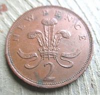 Reverse side of 1979 2 New Pence coin