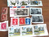 All stamps laid out showing variety and condition