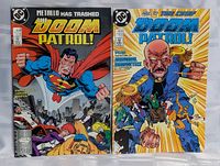Both Doom Patrol comics side by side to show overall lot contents