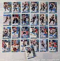 All cards laid out in rows, angled spare card in foreground