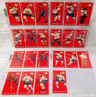 All 18 Parkhurst Tallboy Montreal Canadiens cards in plastic sleeves