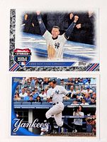 Fronts of both baseball cards