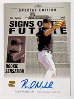 Front of autographed Paul Maholm Bowman card