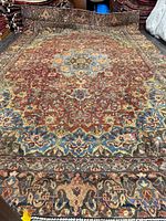 Full view of rug showing overall pattern and colors