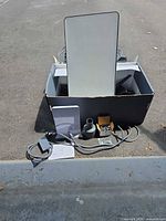 Full kit with dish, router, cables, power supply, base, box