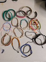 Group shot of all bracelets laid out on table