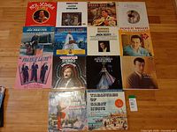 All 12 record jackets laid out in grid