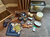 overview of entire lot on carpet