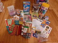 Group view of all educational supplies, blocks, puzzles and craft items